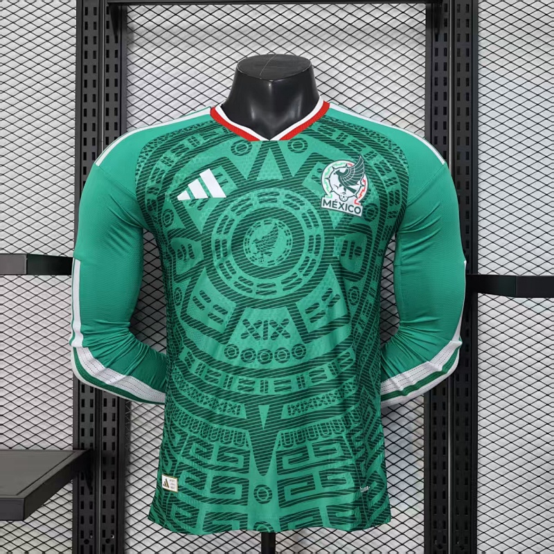 Version Player_-S-3XL-26 Camisa mexicana de manga